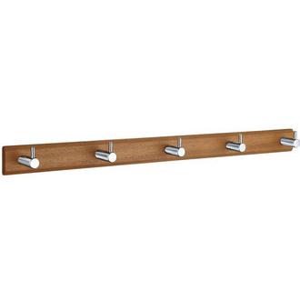 Smedbo B1071 5 Hook Wooden Coat Rack from the Profile Collection